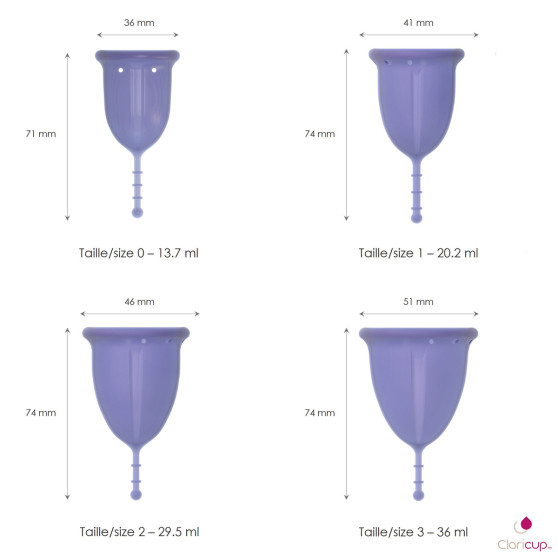 Menstruationskop Claricup Violet 3 (CLAR08)