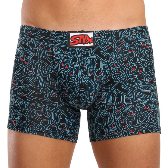 Boxershorts til mænd Styx long art klassisk gummi doodle (F1256)