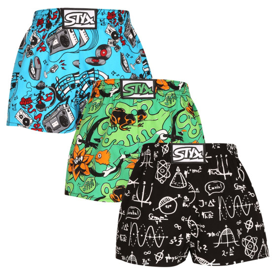 3PACK Børneshorts Styx art klassisk gummi flerfarvet (3J15782)