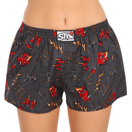 3PACK Dameshorts Styx art klassisk gummi flerfarvet (3K14125)