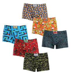 6PACK Boxershorts til mænd Styx art klassisk gummi flerfarvet (6Q12697124)