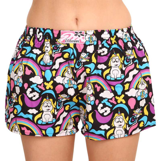 3PACK Dameshorts Styx art klassisk gummi flerfarvet (3K11834)