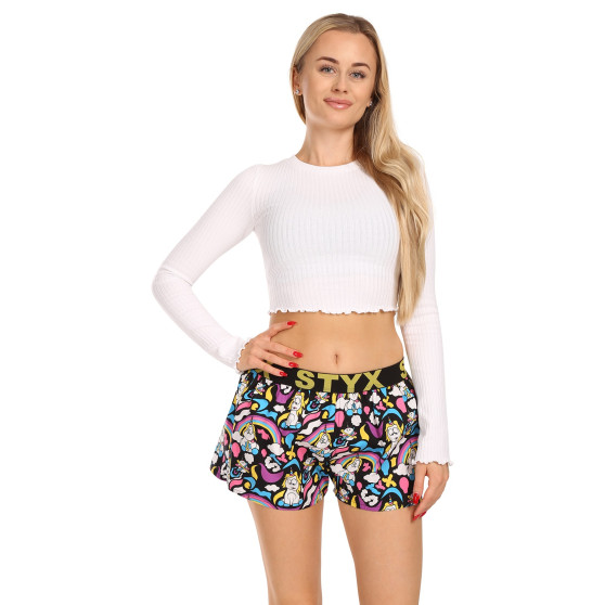 Dameshorts Styx art sport gummi enhjørning (T1158)