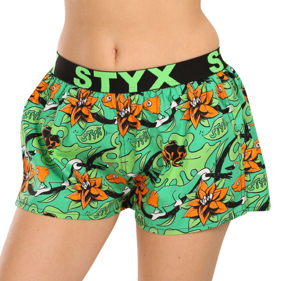 Dameshorts Styx art sports gummi tropic (T1557)