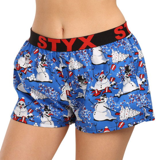 Dameshorts Styx art sports gummi christmas snowmen (T1751)