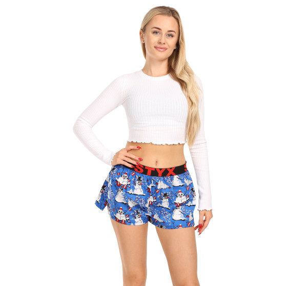 Dameshorts Styx art sports gummi christmas snowmen (T1751)