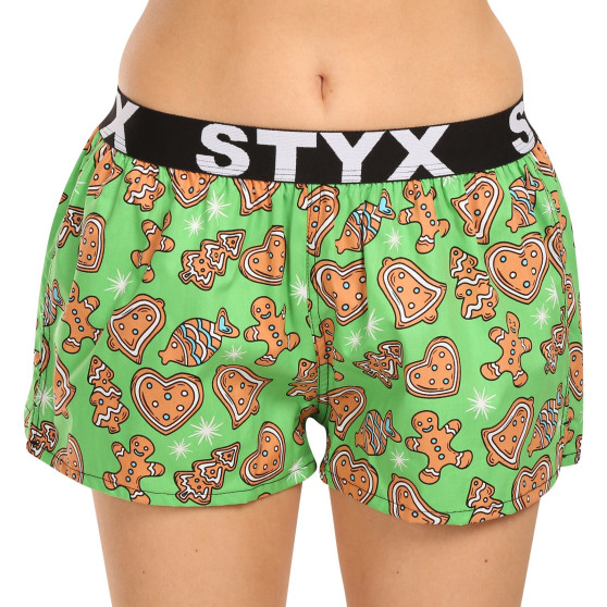 Dameshorts Styx art sports gummi Christmas gingerbread (T1753)