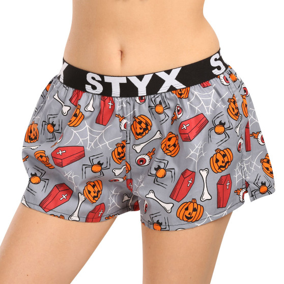 Dameshorts Styx kunst sport gummi Halloween kister (T1752)