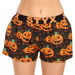 Dameshorts Styx art sports gummi Halloween græskar (T1755)