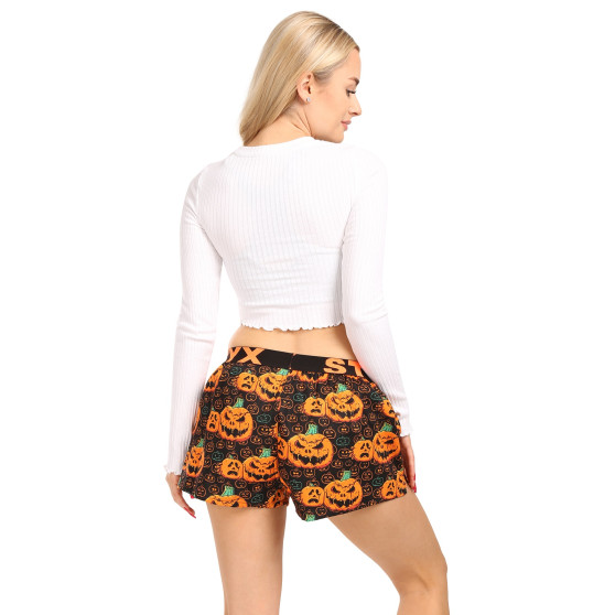 Dameshorts Styx art sports gummi Halloween græskar (T1755)