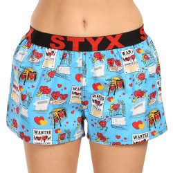 Dameshorts Styx kunst sport gummi Valentinsdag par (T1756)