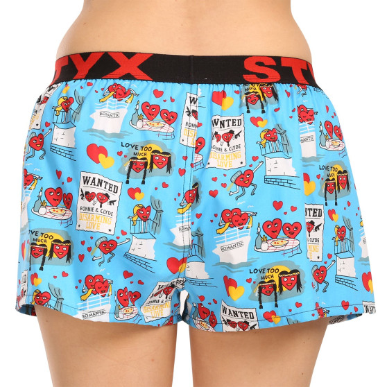 Dameshorts Styx kunst sport gummi Valentinsdag par (T1756)