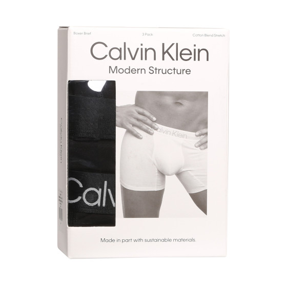 3PACK Boxershorts til mænd Calvin Klein sort (NB2971A-7VI)