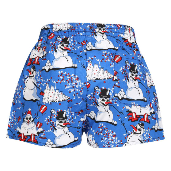 Børneshorts Styx art klassisk gummi christmas snowmen (J1751)