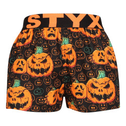 Børneshorts Styx kunst sport gummi Halloween græskar (BJ1755)