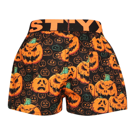 Børneshorts Styx kunst sport gummi Halloween græskar (BJ1755)