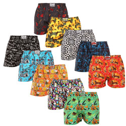 10PACK Boxershorts til mænd Styx art klassisk gummi flerfarvet (10A118524789234)