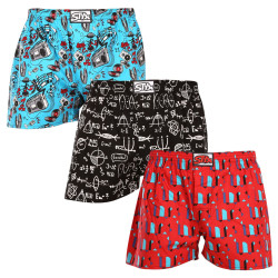 3PACK Boxershorts til mænd Styx art klassisk gummi flerfarvet (3A15829)