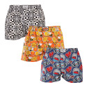 3PACK Boxershorts til mænd Styx art klassisk gummi overstørrelse flerfarvet (3E14564)