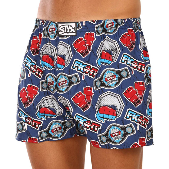 3PACK Boxershorts til mænd Styx art klassisk gummi overstørrelse flerfarvet (3E14564)