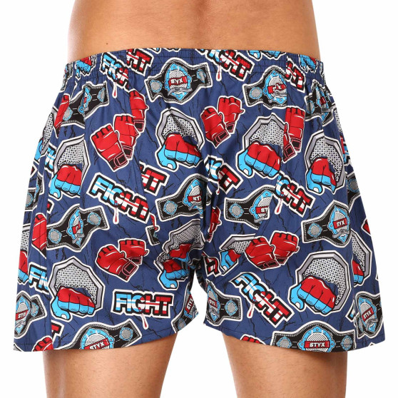 3PACK Boxershorts til mænd Styx art klassisk gummi overstørrelse flerfarvet (3E14564)