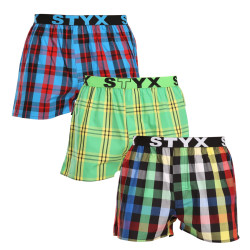 3PACK Boxershorts til mænd Styx sport elastik flerfarvet (3B11123)