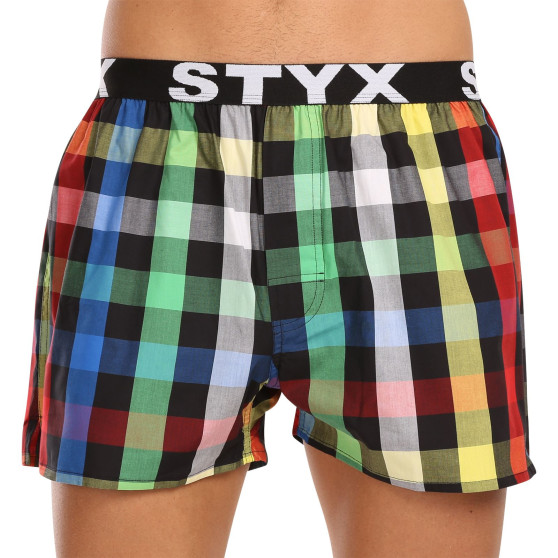 3PACK Boxershorts til mænd Styx sport elastik flerfarvet (3B11123)