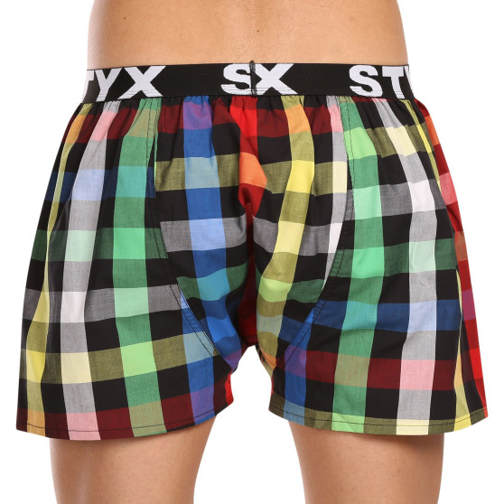 3PACK Boxershorts til mænd Styx sport elastik flerfarvet (3B11123)