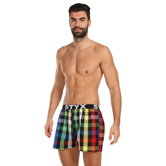 3PACK Boxershorts til mænd Styx sport elastik flerfarvet (3B11123)