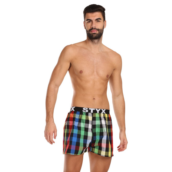 3PACK Boxershorts til mænd Styx sport elastik flerfarvet (3B11123)