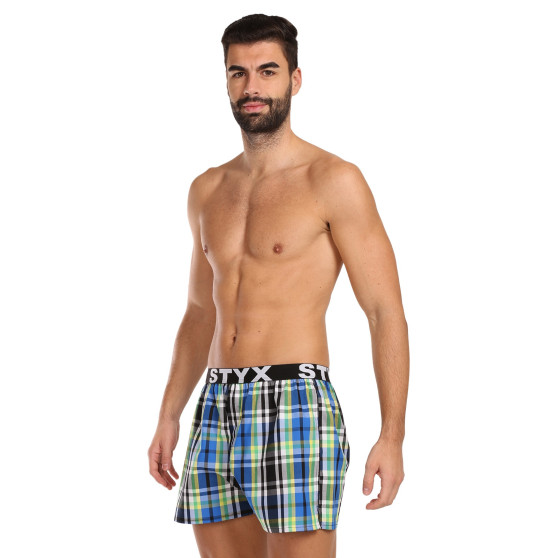 3PACK Boxershorts til mænd Styx sport elastik flerfarvet (3B11789)