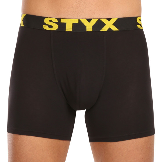 10PACK Boxershorts til mænd Styx lang sport gummi sort (10U9601)