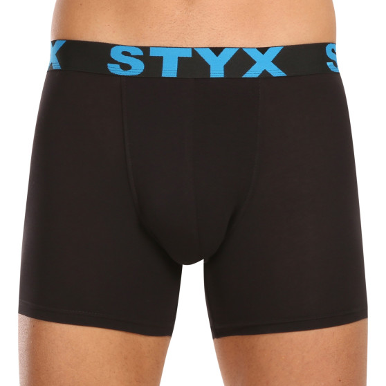 10PACK Boxershorts til mænd Styx lang sport gummi sort (10U9601)