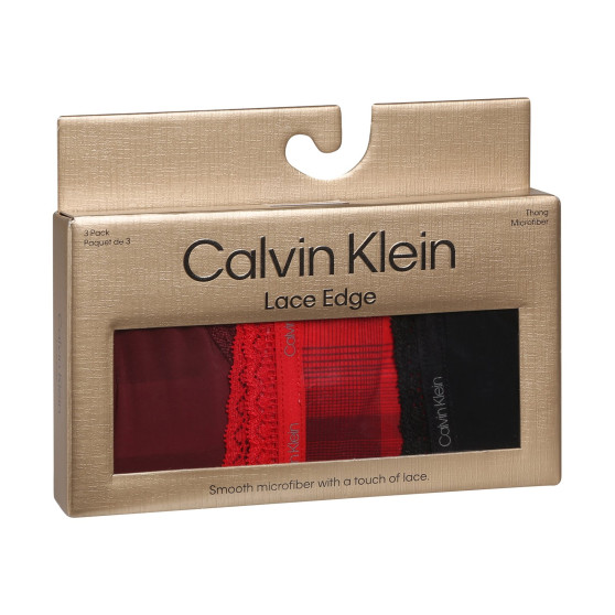 3PACK G-streng til kvinder Calvin Klein flerfarvet (QD5151E-I24)