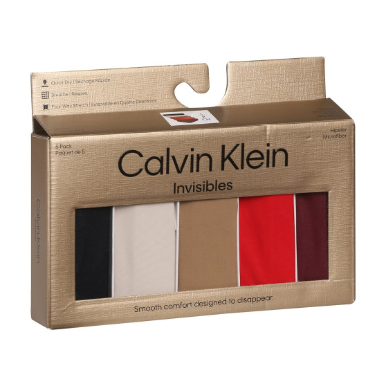 5PACK Dametrusser Calvin Klein sømløs flerfarvet (QD5148E-HW1)