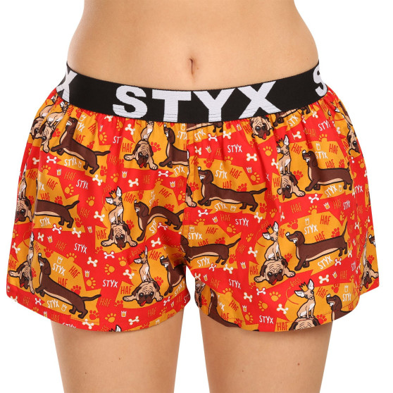 3PACK Dameshorts Styx art sports gummi flerfarvet (3T15245)