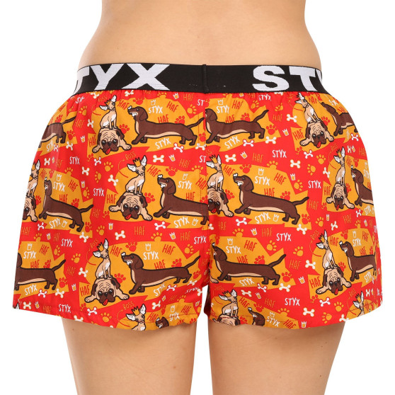 3PACK Dameshorts Styx art sports gummi flerfarvet (3T15245)