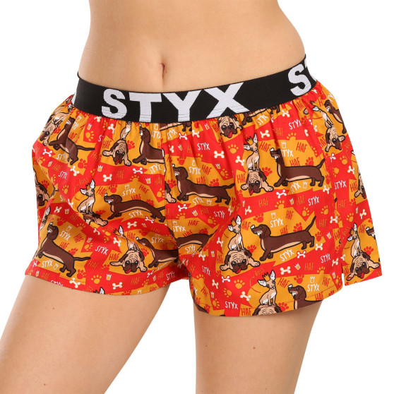 3PACK Dameshorts Styx art sports gummi flerfarvet (3T15245)