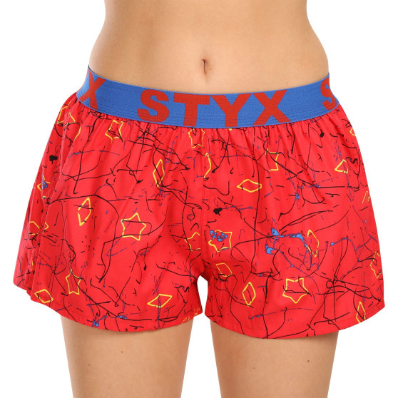 3PACK Dameshorts Styx art sports gummi flerfarvet (3T13603)