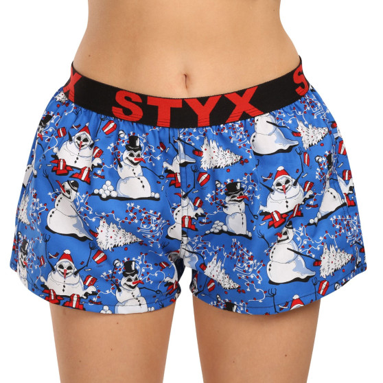 3PACK Dameshorts Styx art sports gummi flerfarvet (3T17134)