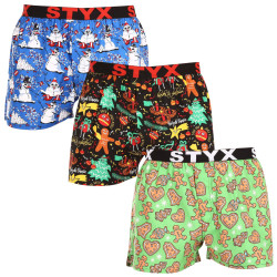 3PACK Boxershorts til mænd Styx art sports gummi flerfarvet (3B17134)