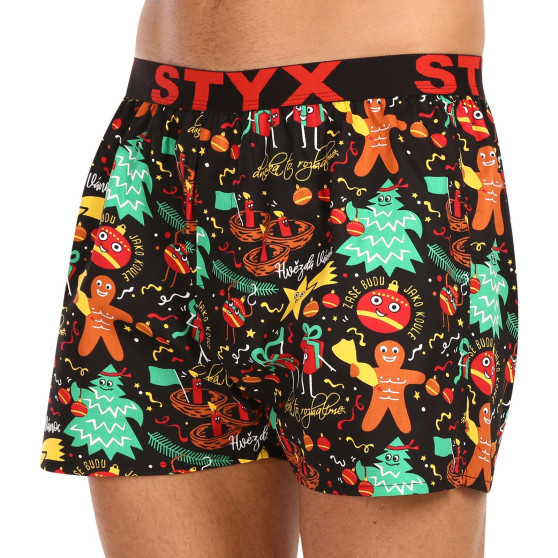 3PACK Boxershorts til mænd Styx art sports gummi flerfarvet (3B17134)