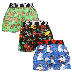 3PACK Børneshorts Styx art sports gummi flerfarvet (3BJ17134)