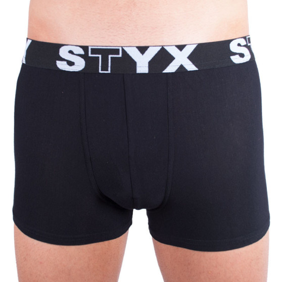 3PACK Boxershorts til mænd Styx sport gummi overstørrelse sort (3R960)