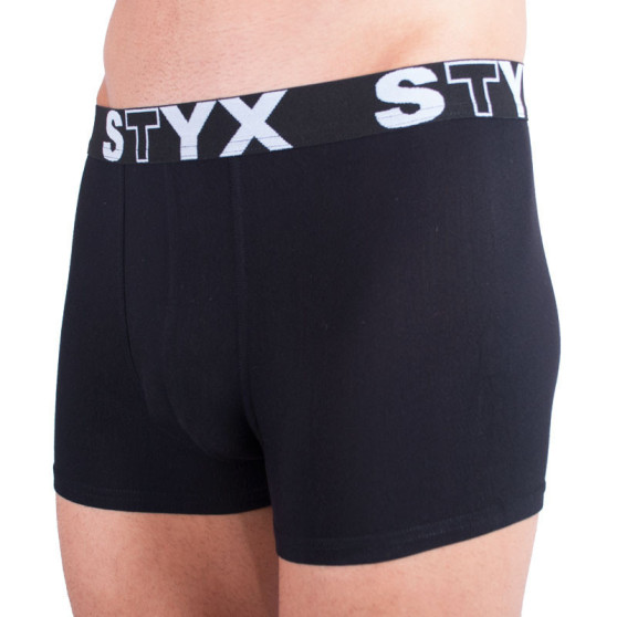 3PACK Boxershorts til mænd Styx sport gummi overstørrelse sort (3R960)