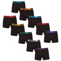 10PACK Boxershorts til mænd Nedeto sort (10NB005)