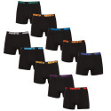 10PACK Boxershorts til mænd Nedeto sort (10NB004b)