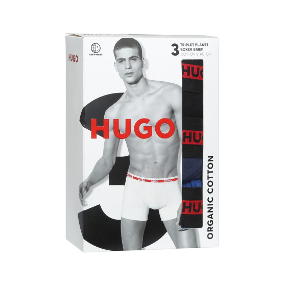 3PACK Boxershorts til mænd HUGO flerfarvet (50496713 420)