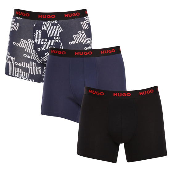 3PACK Boxershorts til mænd HUGO flerfarvet (50510192 405)