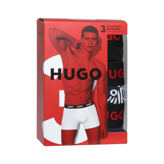 3PACK Boxershorts til mænd HUGO flerfarvet (50510192 405)